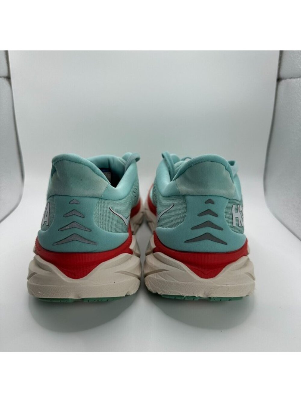 Hoka One One W Clifton 8 Shoes Womens Size 10.5B Blue Red Running Cushioned - Picture 6 of 10